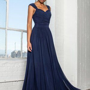 N/A NEW NAVY Sweetheart Neck Chiffon Evening Dress GSGL2366